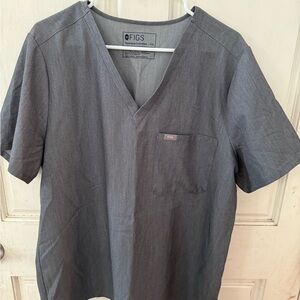 Figs Men's Charcoal V-Neck scrub top